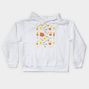 Floral Pattern with clear background Kids Hoodie